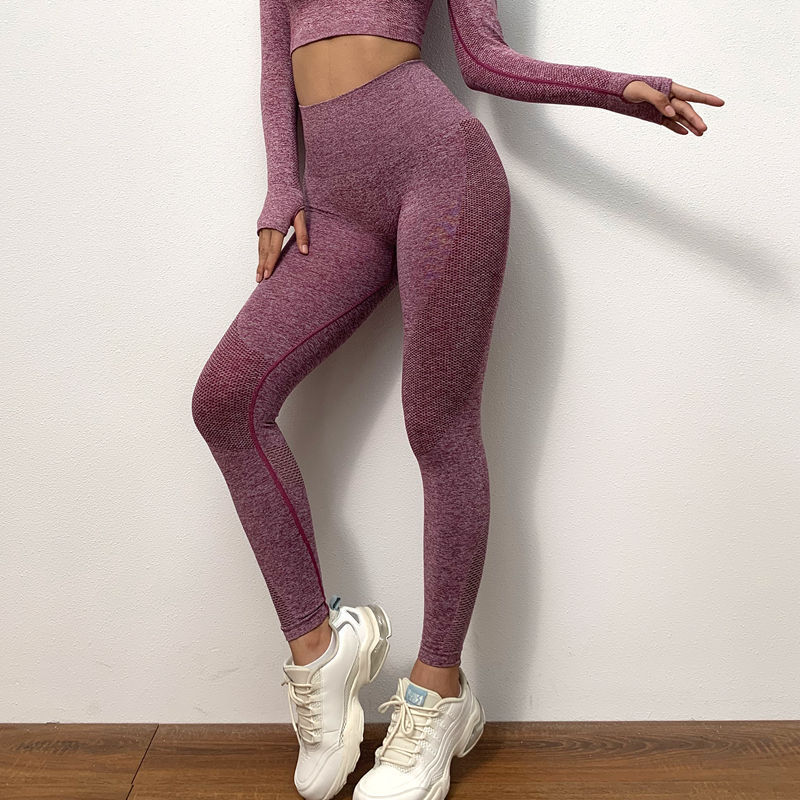 Tight-Fitting Hollow Long-Sleeve Top & High-Waist Leggings