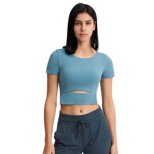 Shinbene Buttery Soft Padded Workout Crop Top Shirt