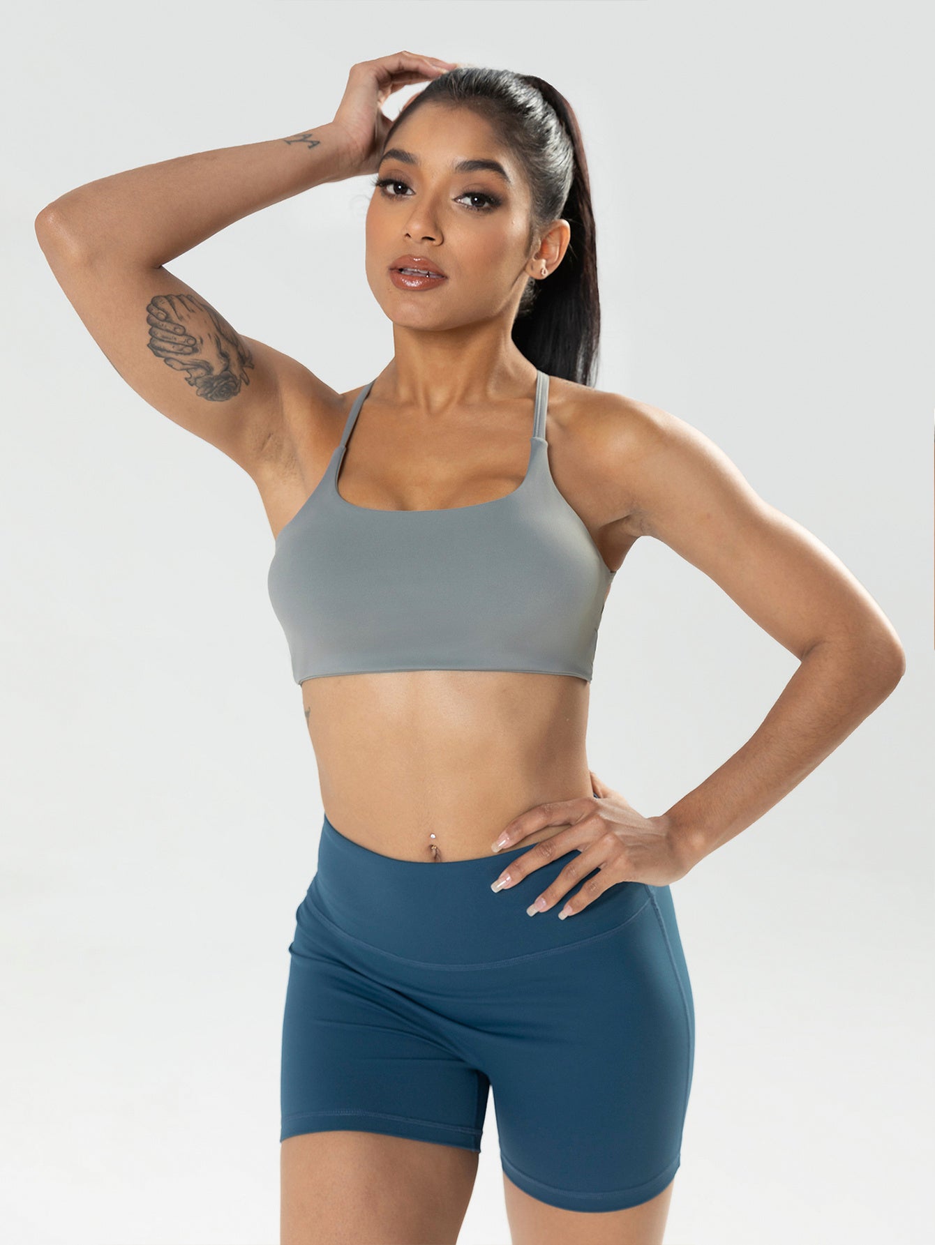 3-Pack Padded Strappy Sports Bras – Medium Support