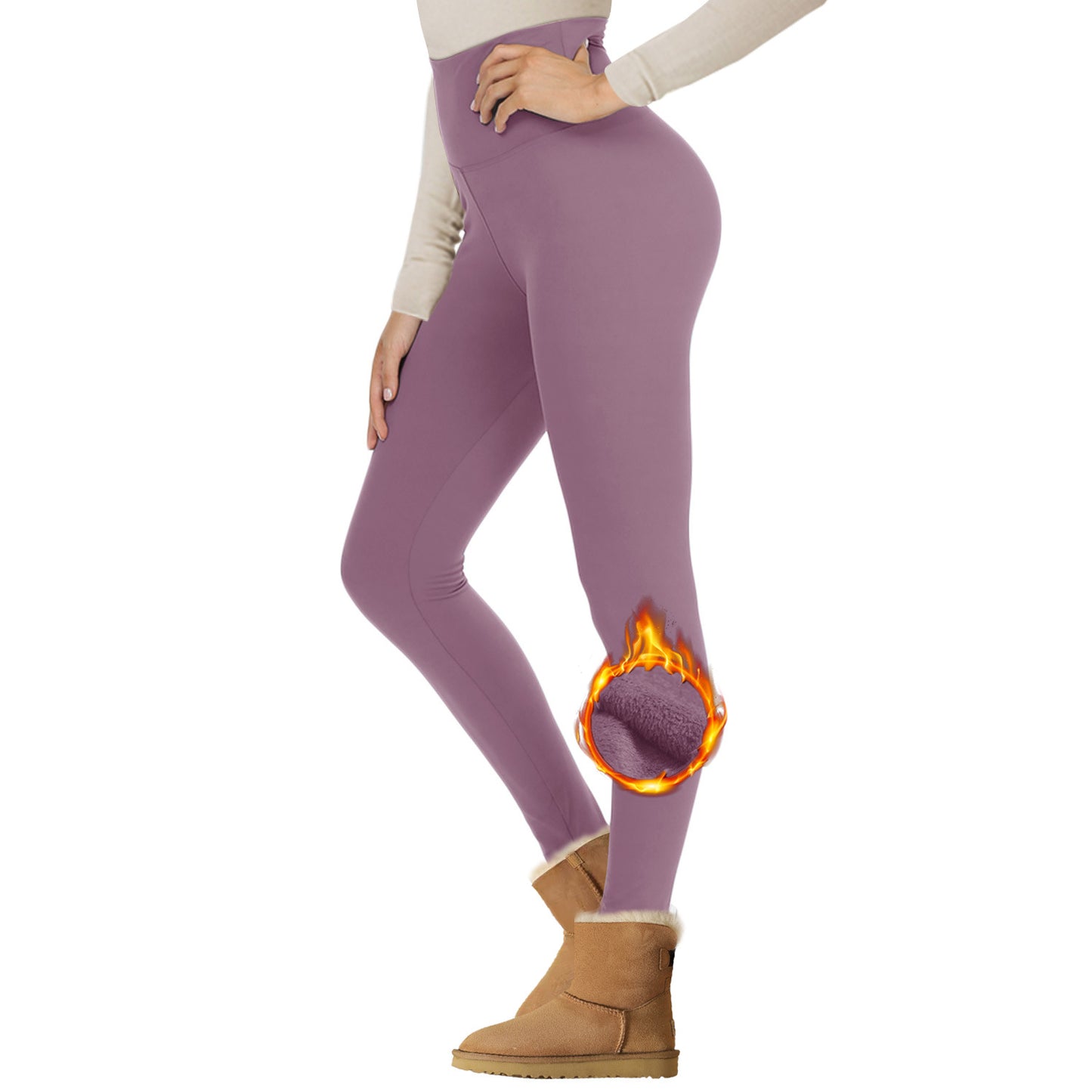 High-Waist Velvet Padded Warm Leggings